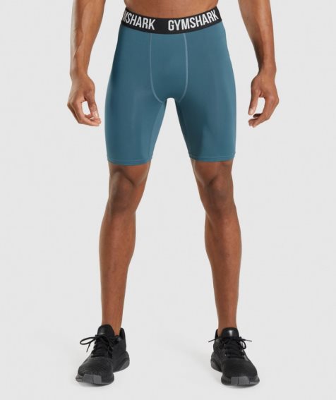 Men's Gymshark Element Baselayer Shorts Turquoise | CA 76D80A